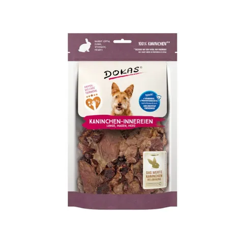 DOKAS Gryzaki dla psów - Podroby z królika - 100 g