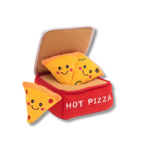 ZippyPaws Zabawka pluszowa NORKA dla psów - PUDEŁKO PIZZY
