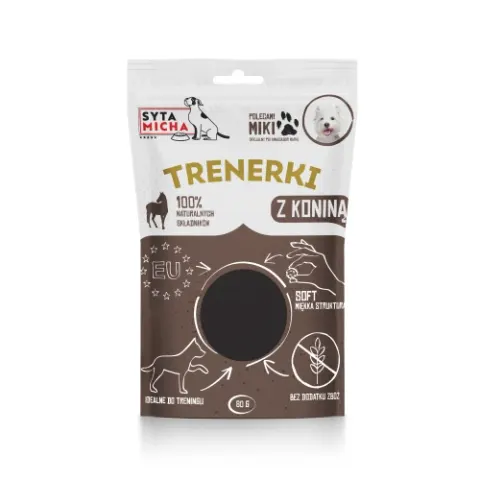 SYTA MICHA Trenerki z Koniną dla Psa 80g