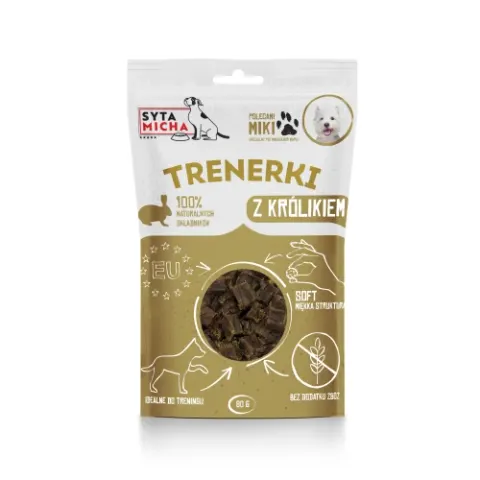 SYTA MICHA Trenerki z Królikiem dla Psa 80g