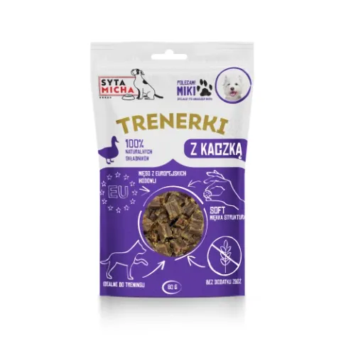 SYTA MICHA Trenerki z Kaczką dla Psa 80g