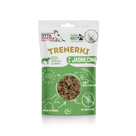 SYTA MICHA Trenerki z Jagnięciną dla Psa 80g