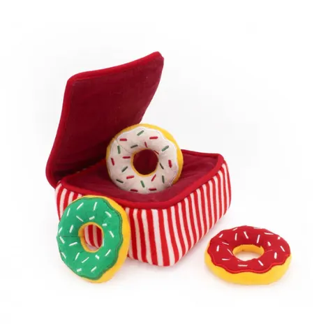 ZIPPYPAWS ZABAWKA PLUSZOWA DLA PSA - NORKA DONUTY ŚWIĄTECZNE
