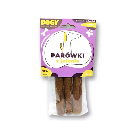 DOGY Parówki z jelenia - przysmaki dla psa - 3 szt.