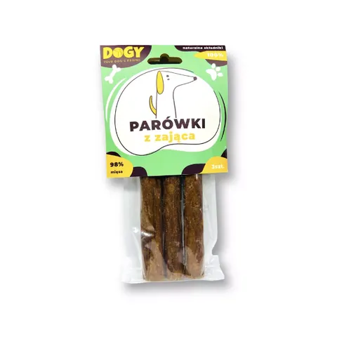 DOGY Parówki z zająca - przysmaki dla psa - 3 szt.