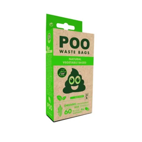 M- PETS POO Woreczki na psie odchody - mięta - 60 szt.