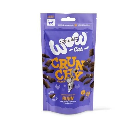 WOW CAT Przysmaki chrupiące z kurczakiem dla kotów - 60 g