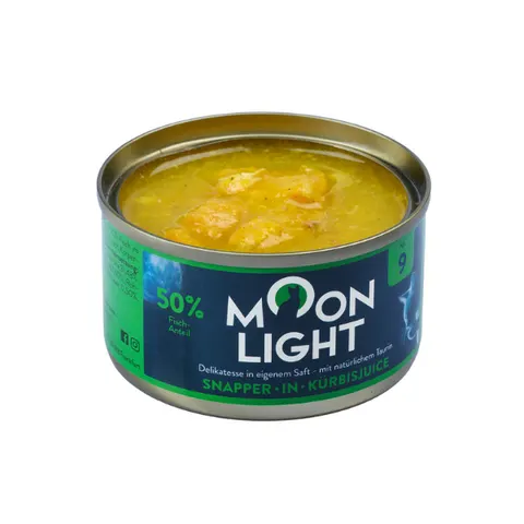 MOONLIGHT - DINNER nr 9 - naturalna karma z lucjanem i dynią - 80 g x 10 szt.