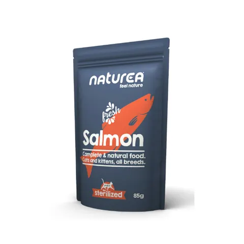 NATUREA SALMON Karma dla kotów sterylizowanych - łosoś - 85 g