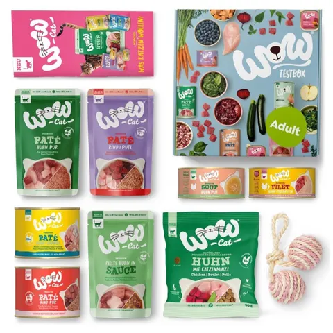 WOW BOX testowy z karmami dla kotów dorosłych