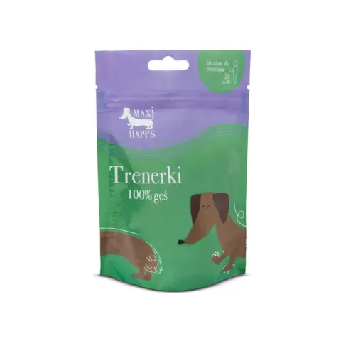 MAXI HAPPS Trenerki z gęsią - przysmaki dla psów - 70 g