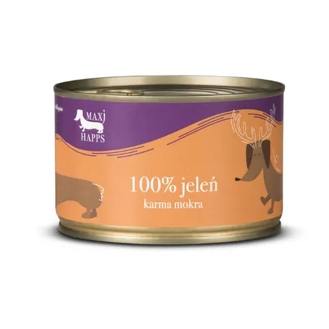 MAXI HAPPS Karma monobiałkowa - jeleń 100% dla psów