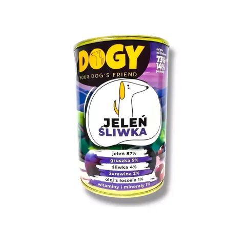 DOGY Jeleń ze śliwką - karma mokra dla psów - 400 g