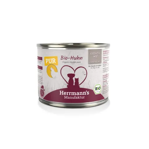HERRMANN'S MANUFAKTUR BIO Karma z ekologicznego kurczaka dla psów i kotów