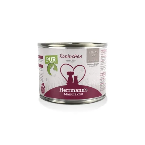 HERRMANN'S MANUFAKTUR BIO Karma z ekologicznego królika dla psów i kotów