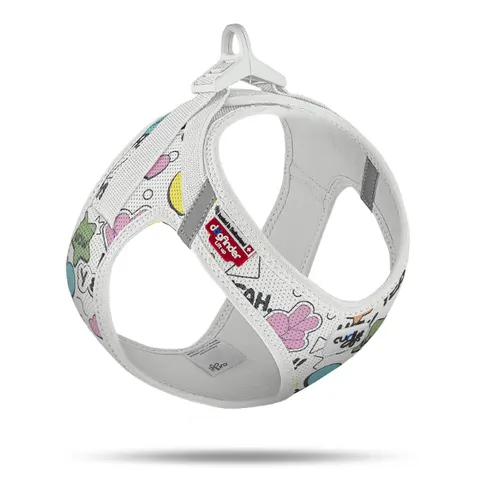 Szelki dla psa CURLI CLASP AIR MESH COMIC - Light Gray