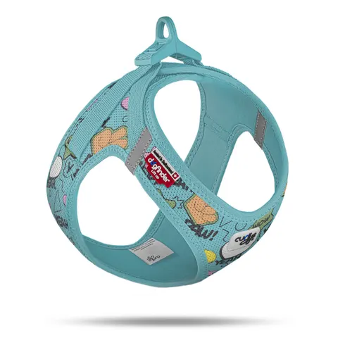 Szelki dla psa CURLI CLASP AIR MESH COMIC - Turquoise