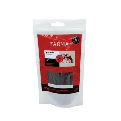 FARMA Paski z wołowiny - przysmaki dla psów - 80 g