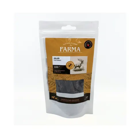 FARMA Paski z jelenia - przysmaki dla psów - 80 g