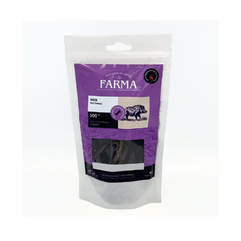 FARMA Paski z dzika - przysmaki dla psów - 80 g