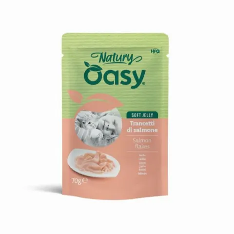 OASY NATURY Karma uzupełniająca dla kotów - łosoś - 70 g