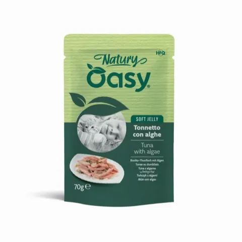 OASY NATURY Karma uzupełniająca dla kotów - tuńczyk z algami - 70 g