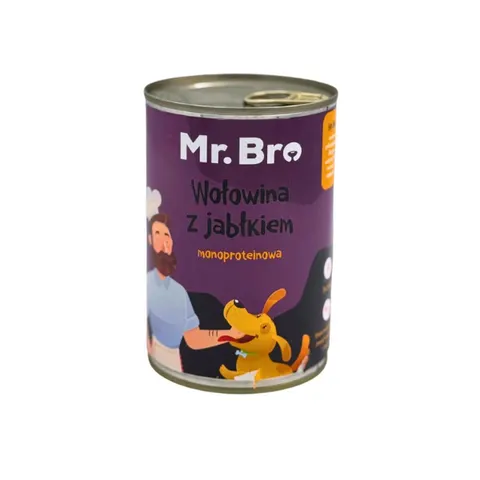 MR BRO Wołowina z jabłkiem - karma mokra dla psa