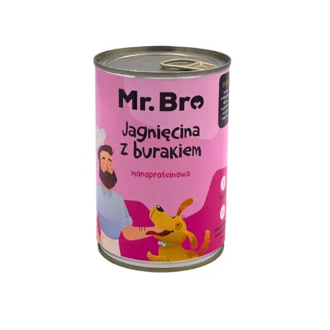 MR BRO Jagnięcina z burakiem - karma mokra dla psa