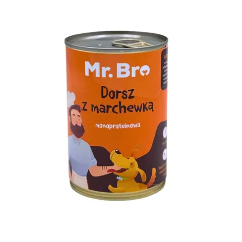 MR BRO Dorsz z marchewką - karma mokra dla psa