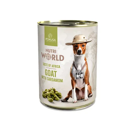 POKUSA Nutri World Karma mokra monoproteina - koza dla psów - 400 g