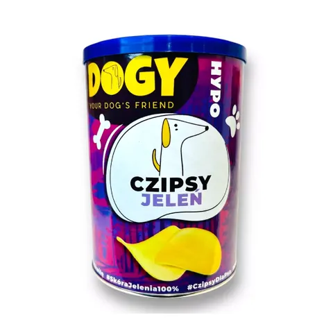 DOGY Czipsy z jelenia - gryzaki dla psów - 75 g
