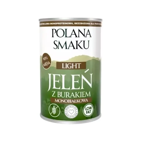 POLANA SMAKU - LIGHT - Jeleń z burakami - karma mokra dla psów - 400 g