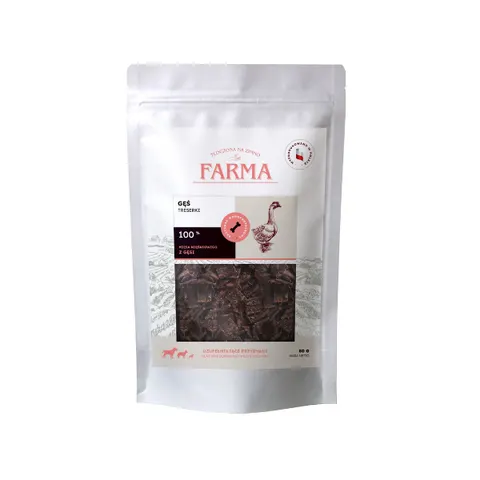 FARMA Trenerki z gęsiny dla psów - 80g