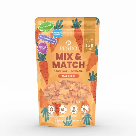 PERRO MIX & MATCH Marchew Przysmaki liofilizowane - 15 g