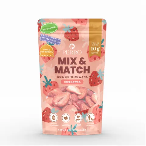 PERRO MIX & MATCH TRUSKAWKA Przysmaki liofilizowane - 10 g