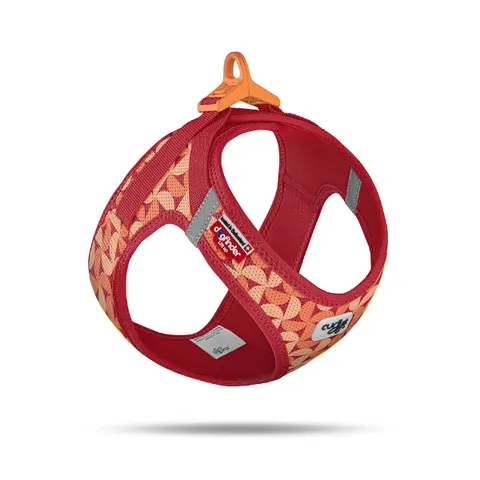 Curli Szelki dla psa - Clasp Air Mesh Semi Circle Red