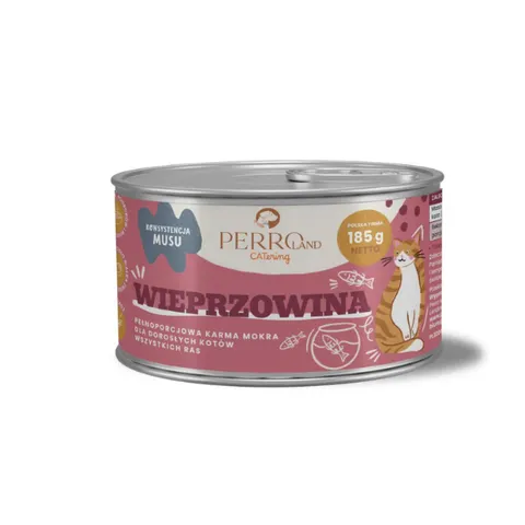 PERRO Karma mokra dla kotów - wieprzowina - 185 g