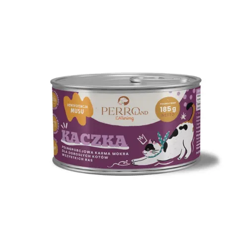 PERRO Karma mokra dla kotów - kaczka - 185 g