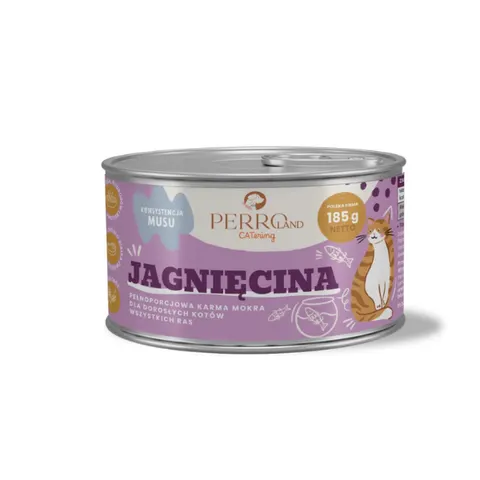 PERRO Karma mokra dla kotów - jagnięcina - 185 g