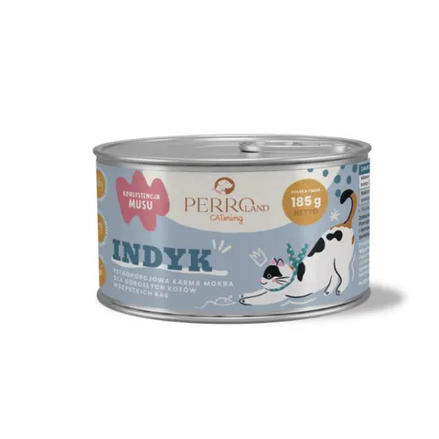 PERRO Karma mokra dla kotów - indyk - 185 g