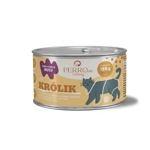 PERRO Karma mokra dla kotów - królik - 185 g