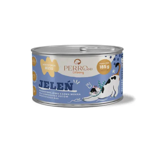 PERRO Karma mokra dla kotów - jeleń - 185 g