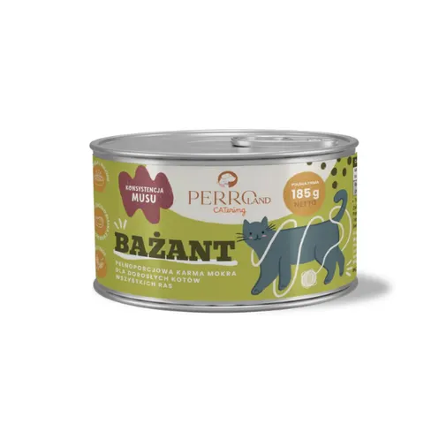PERRO Karma mokra dla kotów - bażant - 185 g