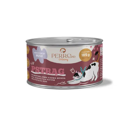 PERRO Karma mokra dla kotów - pstrąg - 185 g