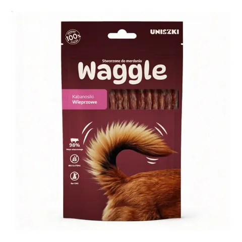 UNISZKI Waggle - kabanosiki wieprzowe dla psów - 60 g