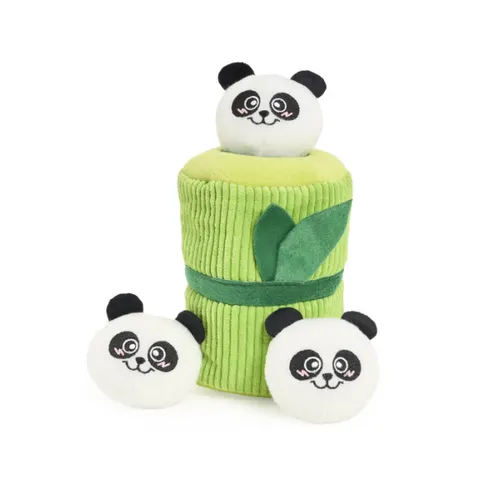 ZippyPaws Pluszowa norka Panda w bambusie - zabawka dla psa