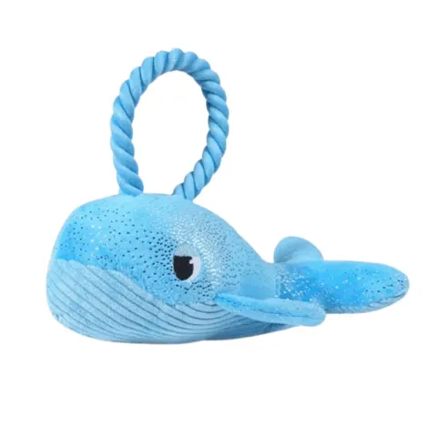 Hugsmart Ocean Pals – Whale – Interaktywny pluszowy wieloryb ze sznurkowym uchwytem