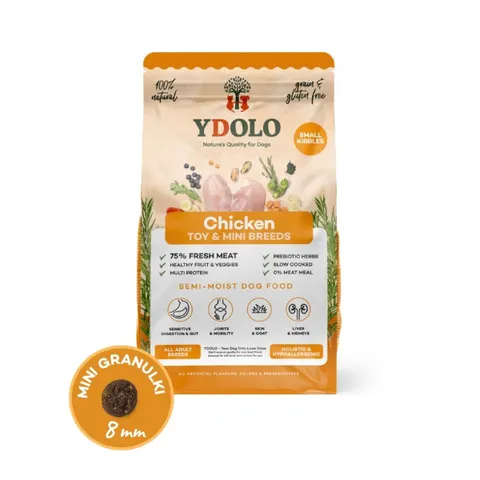 YDOLO MINI CHICKEN - kurczak i ryby - półwilgotna karma dla psów małych ras - 700 g
