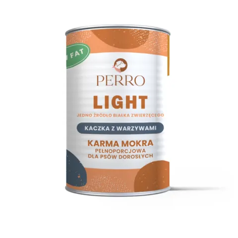 PERRO Light Kaczka z warzywami - karma mokra dla psów