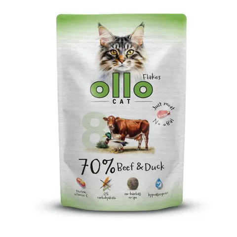 OLLO CAT nr 8 Wołowina i kaczka - karma mokra dla kotów - 85 g
